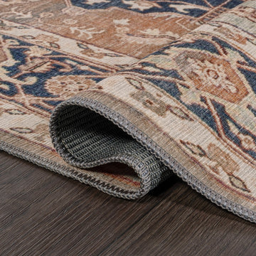 Maris Ornate Medallion Washable Area Rug